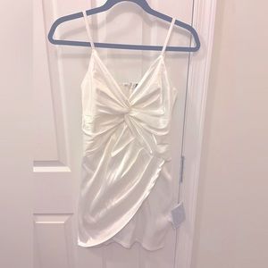 Lulus White Satin Mini Dress Size Medium